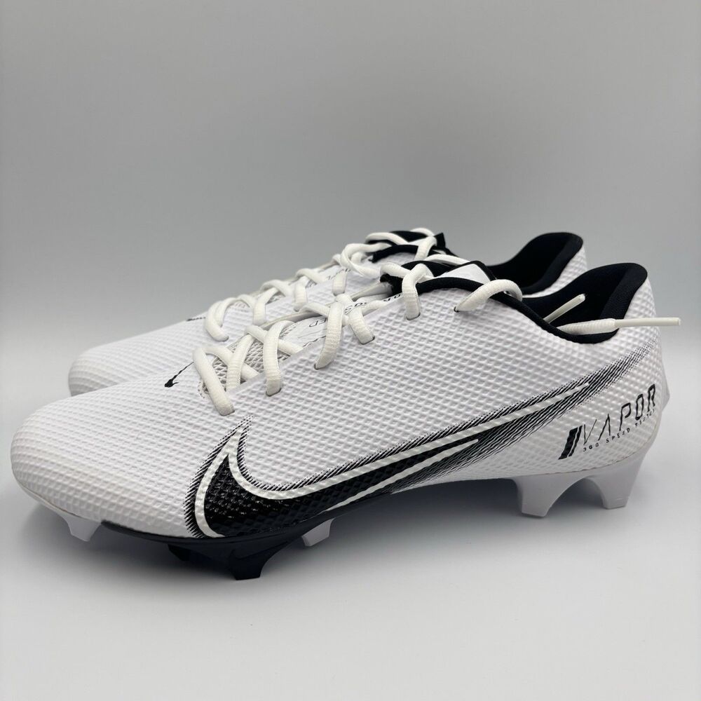Size 10 Wide Nike Vapor Edge Speed 360 White/Black Football Cleats CV6350-100